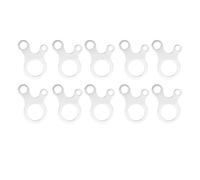 Tensor de cuerda de 3 orificios Ajustadores de apriete de Cable Guy Line para acampar Senderismo Mochilero Actividad al aire Aleación de aluminio liviano Paquete de 10 (Silver)