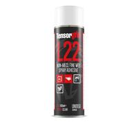 TensorGrip L22 Fine Web Spray Adhesive 500ml - High Strength Permanent Contact Spray Glue for Foam, Fabric, Wood Laminate, Upholstery Automotive & DIY Projects - Industrial Grade Multi Surface Bonding