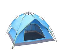 Tent-2-3 Person-Camping Tents, Double Layer, Automatic Hydraulic Trailer Door Tent, Easy Installation, Portable with Carry Bag, All Weather Outdoor Beach Hiking - Blue