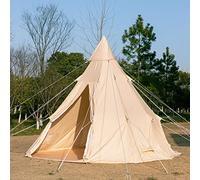 tent, 3-4 Person Breathable Pyramid Canvas Bell Tent Instant Easy Set-Up 4-Season Yurt Tents for Family Outdoor camping, Hiking