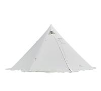 tent， 4-6 People Tipi Hot Tent with Stove Jack Camping Pyramid Teepee Tent for Camping Backpacking Hiking(White)