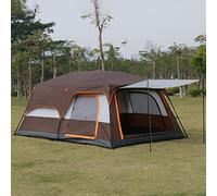 tent, 5-8 Person Large Family Camping Tents for Festival, Hiking with Living Room and Separate Rooms 4 Season Tents Big Family Shelter Tent(Coffee,320 * 220 * 195cm)