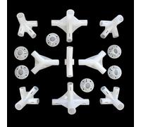Tent Accessories Plastic, Insert Tube Pole Connector White for Outdoor Camping Gazebo Canopy Frame Joint Replacement Part(15pcs)