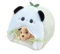 Tent Bed, Mini Play Cabinet, Indoor Exhibition Bed with Imaginative Design, Desk Decoration for Animals in Plush, Children's Room Accessory with Sturdy Construction, J