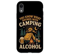 Tent Camping Alcohol Drunk Vintage You Know What Rhymes With Case for iPhone XR