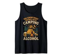 Tent Camping Alcohol Drunk Vintage You Know What Rhymes with Tank Top