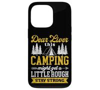Tent Camping Drunk Alcohol Vintage Dear Liver This Camping Case for iPhone 13 Pro