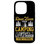 Tent Camping Drunk Alcohol Vintage Dear Liver This Camping Case for iPhone 14 Pro