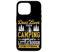Tent Camping Drunk Alcohol Vintage Dear Liver This Camping Case for iPhone 16 Pro