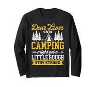 Tent Camping Drunk Alcohol Vintage Dear Liver This Camping Long Sleeve T-Shirt