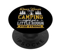 Tent Camping Drunk Alcohol Vintage Dear Liver This Camping PopSockets Adhesive PopGrip