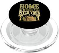 Tent Camping Home is where you Pitch your Tent PopSockets PopGrip for MagSafe