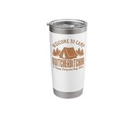 Tent Camping Pun Vintage Welcome to Camp Quitcherbitchin A Stainless Steel Insulated Tumbler