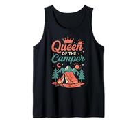 Tent Camping Queen Girl Vintage Queen of The Camper Tank Top