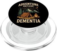 Tent Camping Retired Vintage Adventure Before Dementia PopSockets PopGrip for MagSafe