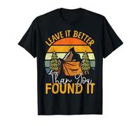 Tent Camping Retro Vintage Leave It Better Than You Found It T-Shirt