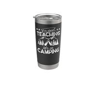 Tent Camping Teacher Vintage Im Done Teaching Let's Go Stainless Steel Insulated Tumbler