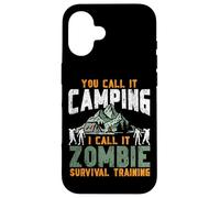 Tent Camping Zombie Retro Vintage You Call It Camping I Call Case for iPhone 16