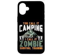 Tent Camping Zombie Retro Vintage You Call It Camping I Call Case for iPhone 16 Plus