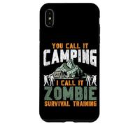Tent Camping Zombie Retro Vintage You Call It Camping I Call Case for iPhone XS Max