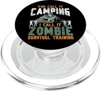 Tent Camping Zombie Retro Vintage You Call It Camping I Call PopSockets PopGrip for MagSafe