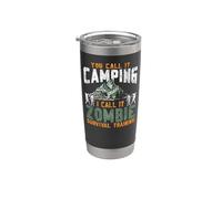 Tent Camping Zombie Retro Vintage You Call It Camping I Call Stainless Steel Insulated Tumbler