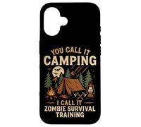 Tent Camping Zombie Vintage You Call It Camping I Call It Case for iPhone 16