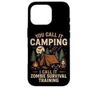 Tent Camping Zombie Vintage You Call It Camping I Call It Case for iPhone 16 Pro