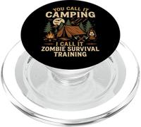 Tent Camping Zombie Vintage You Call It Camping I Call It PopSockets PopGrip for MagSafe