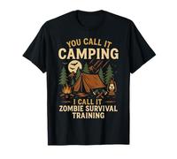 Tent Camping Zombie Vintage You Call It Camping I Call It T-Shirt
