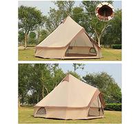 Tent Canvas Tent with Stove Hole Cotton Canvas Tents Yurt Tent for Camping 4-Season Waterproof Tent for Family Camping Outdoor Glamping, Luxury Teepee