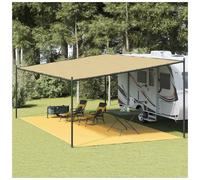 Tent Carpet 400x600 cm Beige 100% HDPE Heavy Duty UV Resistant Camping Mat 5.5kg