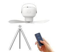 Tent Ceiling Fan With Light - USB Portable Camping Fan, Rechargeable Battery-Powered LED, Remote Control Hanging, Canopy Patio Bedroom Gazebo Dormitory Beach Gear | Outdoor Survival Comfort