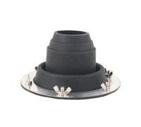 Tent Chimney Sleeve Camping Pipe Flashing Jack Chimney Jack Flue Boot with Tapered Stepped Silicone and Metal Base for Safe Flue Passage and Stable, 16 9 3 Cm