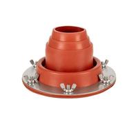 Tent Chimney Sleeve Camping Pipe Flashing Jack Chimney Jack Flue Boot with Tapered Stepped Silicone and Metal Base for Safe Flue Passage and Stable, 16 9 Cm