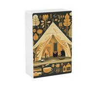 Tent Cigarette Case for Regular King Size 85mm 20 Capacity Push to Open Hard Shell Cigarette Box Portable & Waterproof Cigarettes Case for Men Women Pocket Cigarettes Holder, Cig Accessories