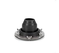 Tent Flashing Kit for Wood Burner & Traveller Stove, High Temperature Silicone, Suits 45-100mm Diameter Pipes, Can Cut to Suits Your Pipe(1PCS Black)