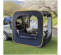 Tent for Car, Awning Caravan Car Van Camper Van Car Camper, Car, Camping, SUV, Camping Tent for Trunk 3-4 People, Universal, Waterproof (B (Black))