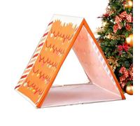 Tent for Kids Triangular Christmas-Themed Folding Playhouse | Folding Tent Indoor for Classroom Playroom Party Camping Reading Sensory Room Outdoor
