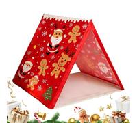 Tent for Kids Triangular Folding Christmas-Themed Playhouse Canopy | Reading Tent for Classroom Playroom Party Camping Reading Sensory Room Outdoor