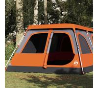 Tent for Outdoor Campsite Tentage,Family Tent Dome 8 Person Grey and Orange Quick Release,Use for Outdoor Garden Backpacking Hiking,Easy to Install