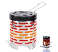 Tent Heater,Portable Gas Heater,Camping Stove Heater Camping Stove Top Heater Attachment,Stainless Steel Tent Heaters with Handle for Outdoor Backpacking Hiking Fishing,4.7x4.7x5.7inch