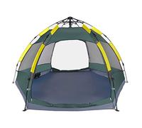 Tent outdoor 3-4 people automatic anti-storm rain 2 double thick rainproof camping outdoor camping household tent pop-up large camping tent cabin beach tent quick installation waterproof tent