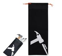 Tent Peg Bag, Camping Accessories for Tents, Storage Bag with Drawstring Made of Oxford Fabric for Ground Nails, Use with Awnings, Tarpaulins, Hiking Equipment, Snow, Large Size, See Description, See