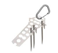 Tent Peg Holder | Portable Stainless Steel | Tent Peg Storage for Camping - for Hiking, Climbing, Travel, Outdoors and Organizing