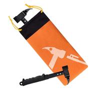 Tent Peg Storage Bag 600D Oxford Zippered Water-Resistant Organizer Pouch | Ground Spike Storage Bag Camping Hiking Backpacking Outdoor Adventure Travel Trekking Picnic Beach Accessories Kit Orange