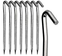 Tent Pegs 8 Pcs 18cm Metal Heavy Duty Tent Hooks Aluminum Alloy Rust Free Camping Tent Ground Pegs