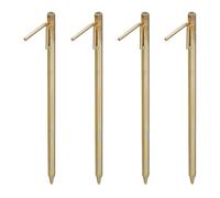Tent pegs Ground Anchors Camping Stakes 50 cm Galvanised Steel Pegs Gold