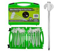 Tent Pegs Solid Case Glow In Dark Heavy Duty 20Cm X 4Cm Green X 1 Pack Of 20