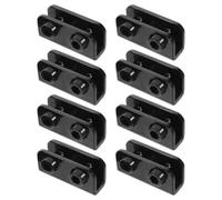 Tent Pole Connector Replacement Clip Plastic Rectangular Bracket 8pcs | Engineering Plastic Material, Snap-in Mechanism with Single-handed Assembly, Suitable for Pop-up Events and Patio Shades